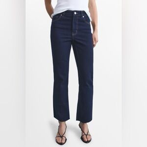 Mango Dark Blue Straight-Leg Jeans